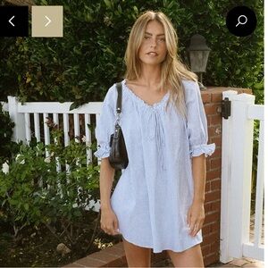 Merritt Charles Striped Puff Sleeve Blouse